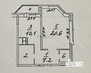 1-к квартира, вторичка, 49м2, 3/17 этаж