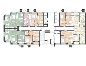 1-к квартира, строящийся дом, 40м2, 1/5 этаж