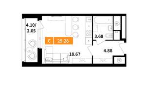 Студия квартира, вторичка, 29м2, 6/14 этаж