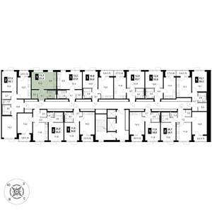 Студия квартира, вторичка, 28м2, 13/17 этаж