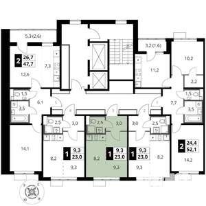 Студия квартира, вторичка, 23м2, 6/17 этаж