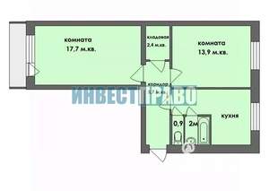 2-к квартира, вторичка, 45м2, 4/5 этаж