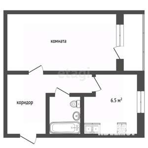 1-к квартира, вторичка, 31м2, 5/5 этаж
