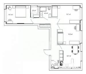 3-к квартира, вторичка, 87м2, 3/4 этаж