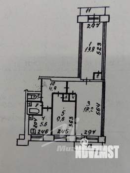 3-к квартира, вторичка, 58м2, 3/8 этаж
