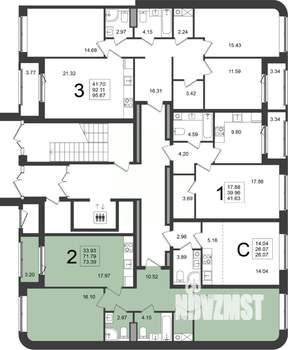 2-к квартира, вторичка, 73м2, 1/5 этаж