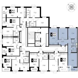 3-к квартира, вторичка, 77м2, 15/17 этаж