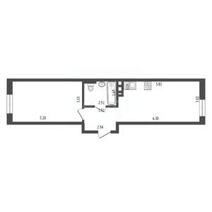 2-к квартира, вторичка, 44м2, 12/12 этаж
