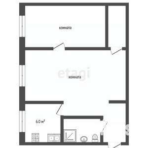 2-к квартира, вторичка, 43м2, 2/5 этаж