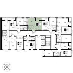 1-к квартира, вторичка, 33м2, 6/17 этаж