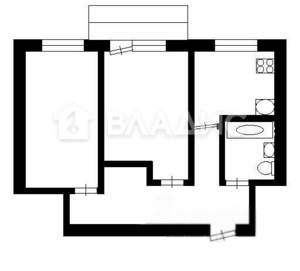 2-к квартира, вторичка, 43м2, 3/9 этаж