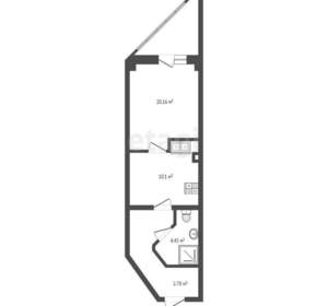 1-к квартира, вторичка, 54м2, 22/25 этаж
