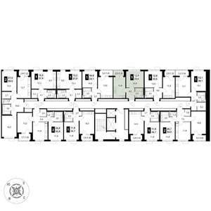 1-к квартира, вторичка, 34м2, 11/17 этаж