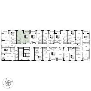 1-к квартира, вторичка, 37м2, 9/17 этаж