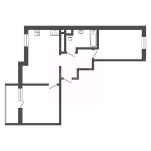 2-к квартира, вторичка, 50м2, 4/17 этаж