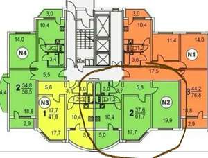 2-к квартира, вторичка, 62м2, 5/25 этаж