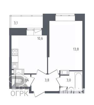 1-к квартира, вторичка, 34м2, 11/16 этаж