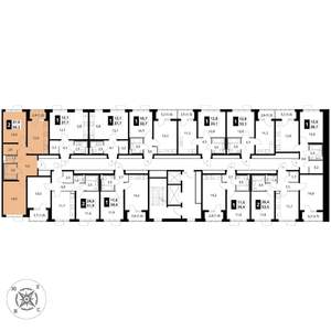 2-к квартира, вторичка, 58м2, 2/17 этаж