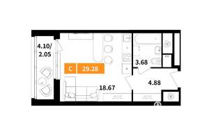 Студия квартира, вторичка, 29м2, 12/14 этаж