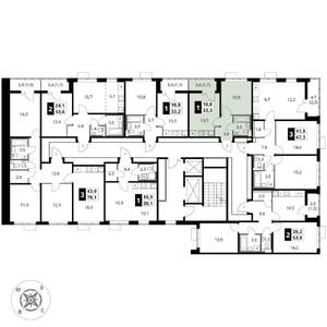 1-к квартира, вторичка, 33м2, 8/17 этаж