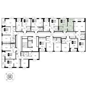 1-к квартира, вторичка, 32м2, 10/17 этаж