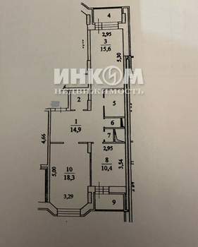 2-к квартира, вторичка, 72м2, 7/17 этаж