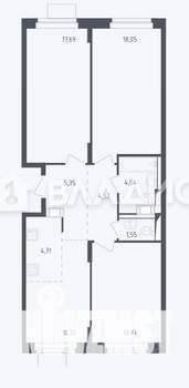 3-к квартира, вторичка, 81м2, 11/12 этаж