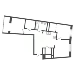 2-к квартира, вторичка, 83м2, 20/25 этаж