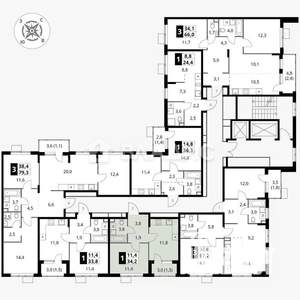 1-к квартира, вторичка, 34м2, 10/17 этаж