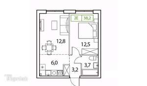 2-к квартира, вторичка, 38м2, 3/15 этаж