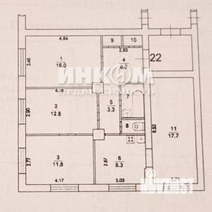 4-к квартира, вторичка, 82м2, 4/4 этаж