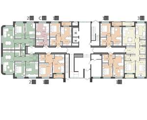 2-к квартира, строящийся дом, 72м2, 1/5 этаж