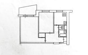 2-к квартира, вторичка, 44м2, 9/9 этаж