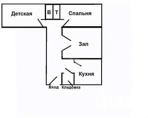 3-к квартира, вторичка, 75м2, 1/9 этаж