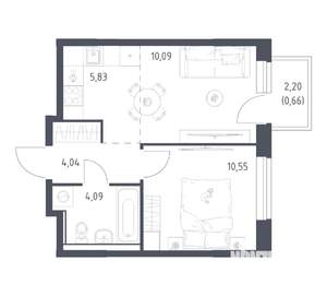 1-к квартира, вторичка, 35м2, 9/17 этаж