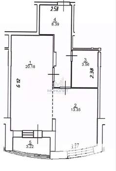 1-к квартира, вторичка, 49м2, 21/26 этаж