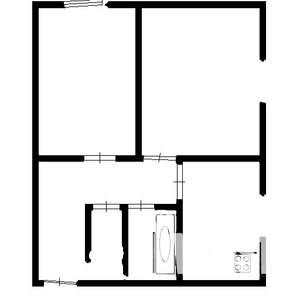 2-к квартира, вторичка, 41м2, 3/9 этаж
