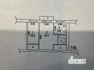 2-к квартира, вторичка, 44м2, 4/5 этаж