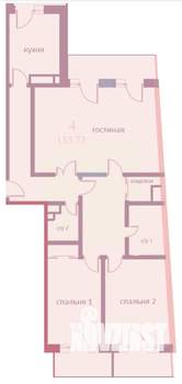 4-к квартира, вторичка, 135м2, 5/17 этаж