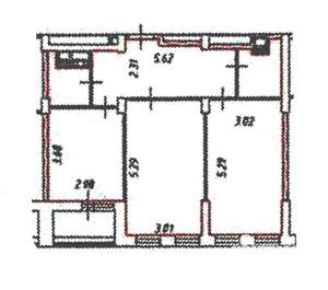 2-к квартира, вторичка, 60м2, 13/26 этаж