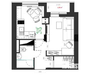 1-к квартира, вторичка, 27м2, 3/4 этаж