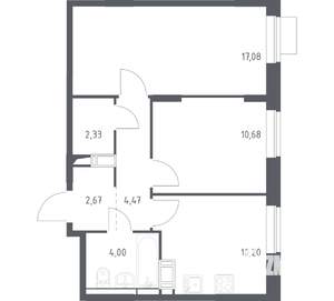 2-к квартира, вторичка, 51м2, 5/12 этаж