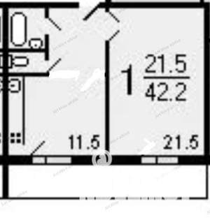 1-к квартира, вторичка, 40м2, 4/9 этаж