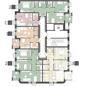 3-к квартира, строящийся дом, 72м2, 3/5 этаж