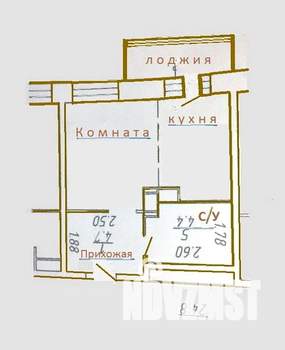 1-к квартира, вторичка, 27м2, 7/16 этаж