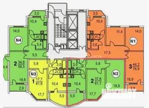 2-к квартира, вторичка, 56м2, 11/25 этаж