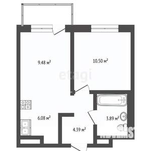 1-к квартира, вторичка, 34м2, 6/12 этаж