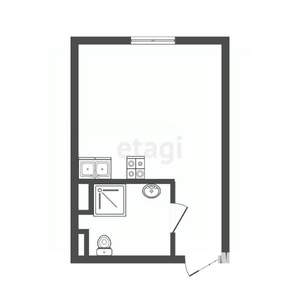 Студия квартира, вторичка, 20м2, 13/14 этаж