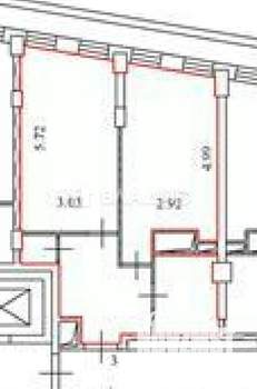 1-к квартира, вторичка, 45м2, 2/25 этаж
