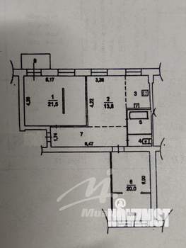3-к квартира, вторичка, 79м2, 3/5 этаж